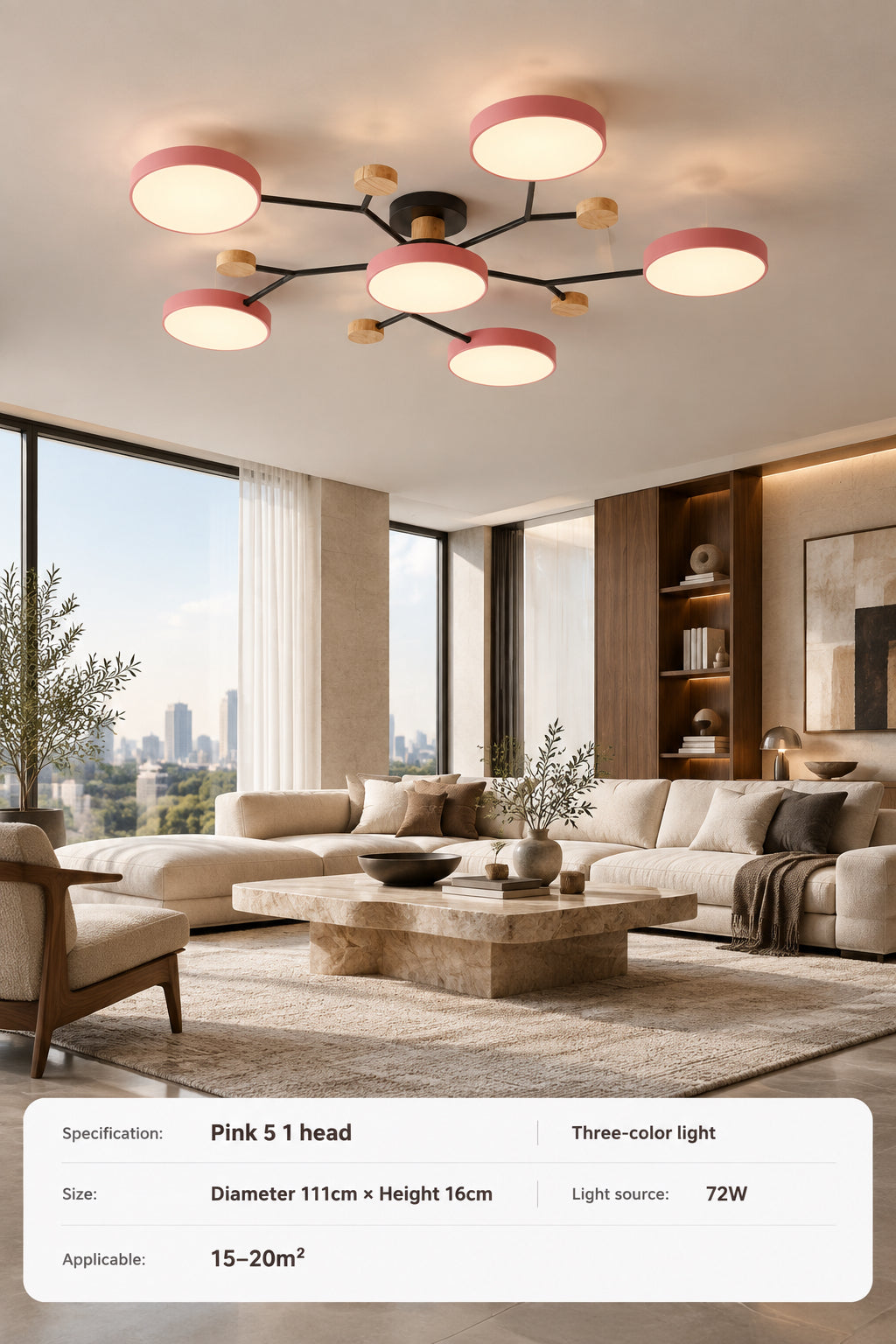 Haven & Vue Aurelia sculptural LED ceiling light — product image 2